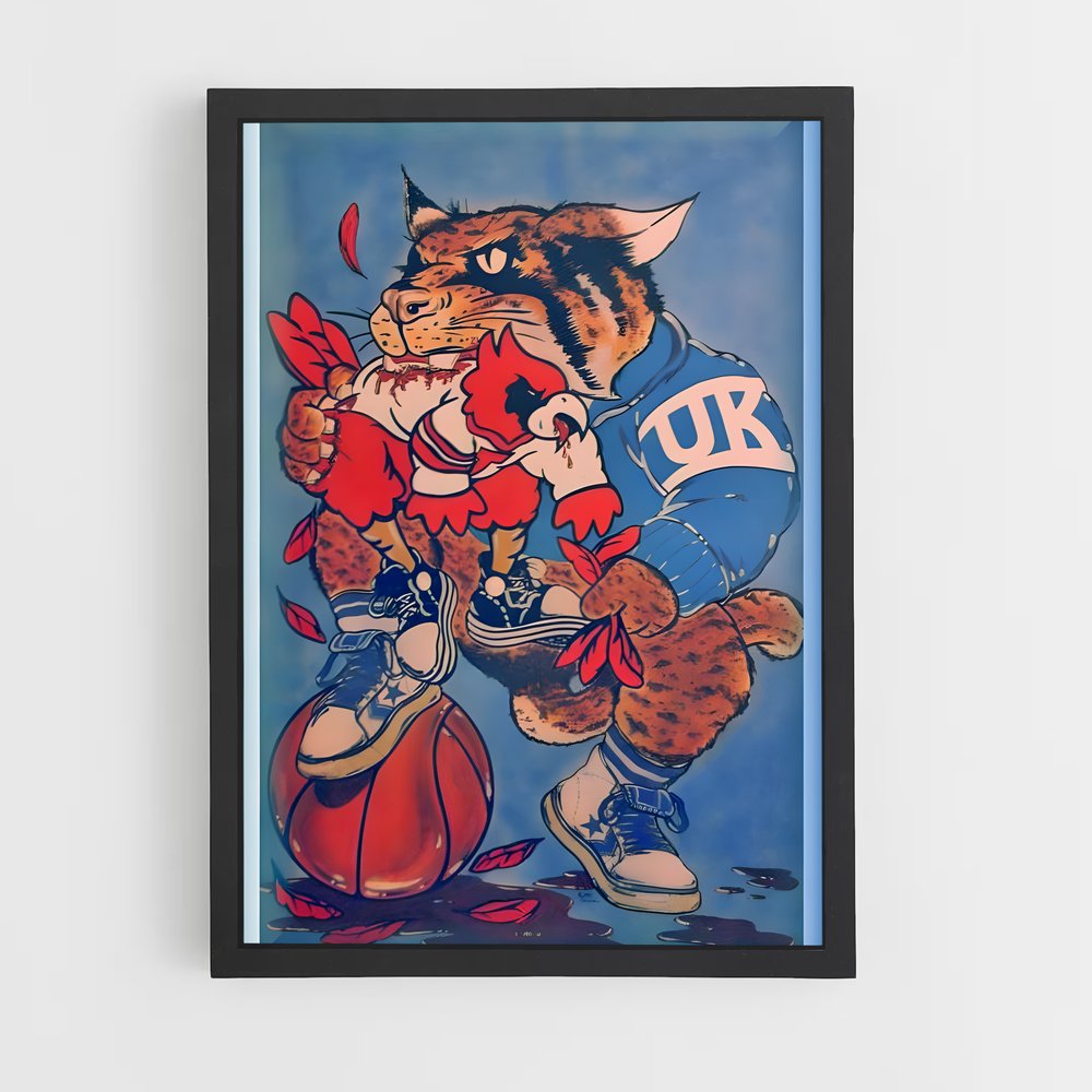 Poster Dunk de Félins – affiche Basketball (vue 2)